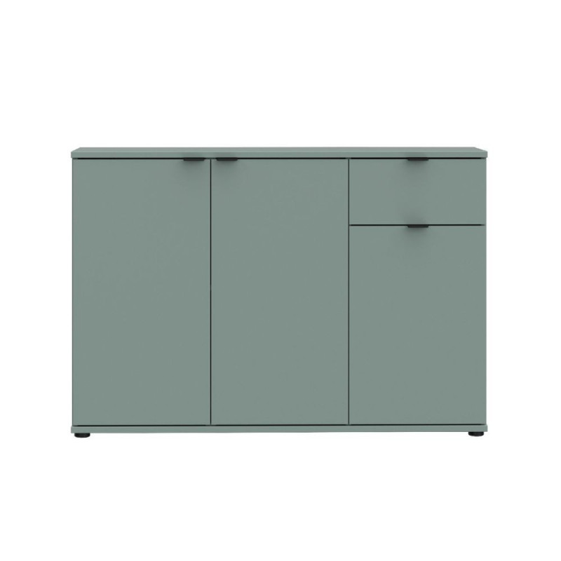 Mobile multiuso Segno con tre ante e 1 cassetto L 120 cm colore verde salvia