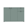 Mobile multiuso Segno con tre ante e 1 cassetto L 120 cm colore verde salvia