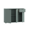 Mobile multiuso Segno con tre ante e 1 cassetto L 120 cm colore verde salvia