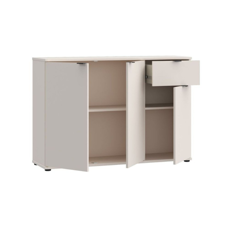 Mobile multiuso Segno con tre ante e 1 cassetto L 120 cm colore cashmere