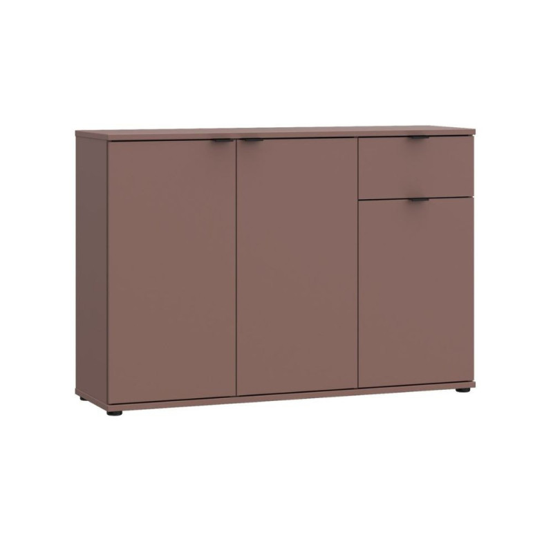 Mobile multiuso Segno con tre ante e 1 cassetto L 120 cm colore terracotta