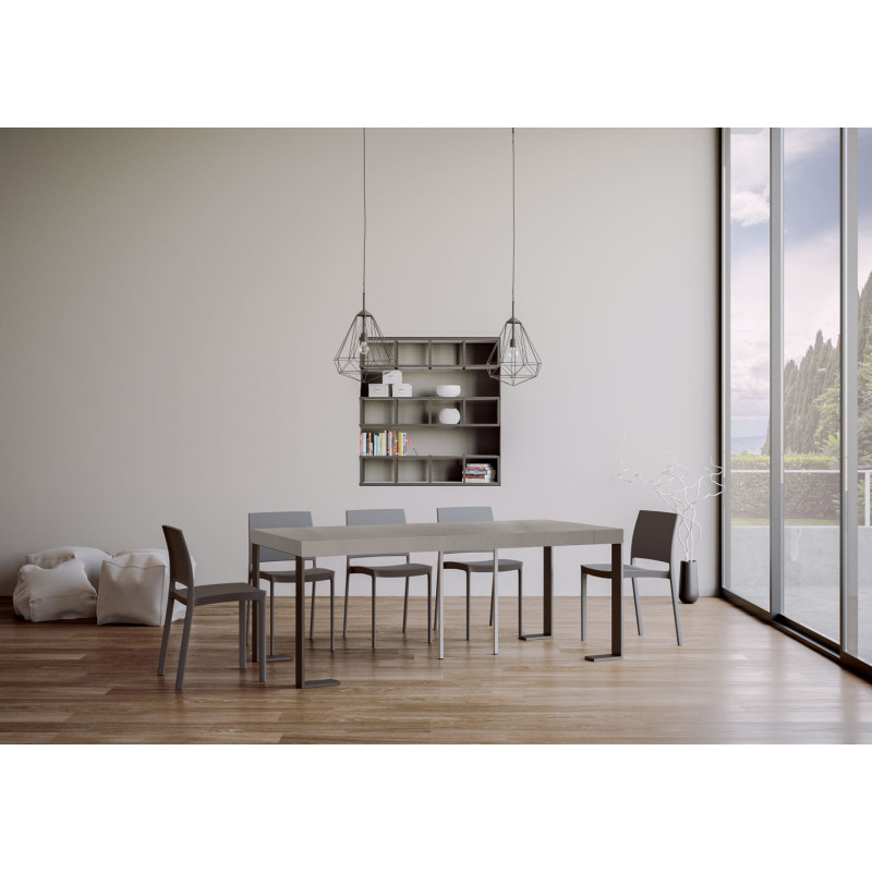 Consolle allungabile Tecno Small Premium 90x40/196 cm antracite
