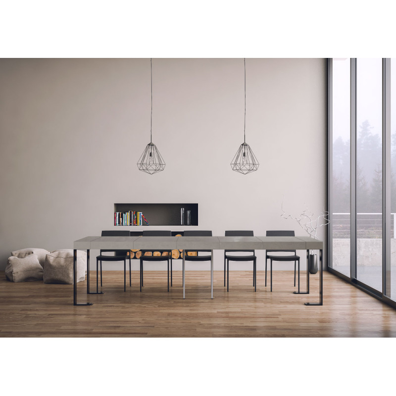 Consolle allungabile Tecno Premium 90x40/300 cm antracite