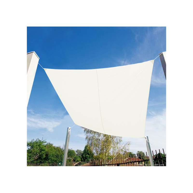 Set 10 Vele Quadrate Moia 3×3 m Ecrù Poliestere | Levante Shop
