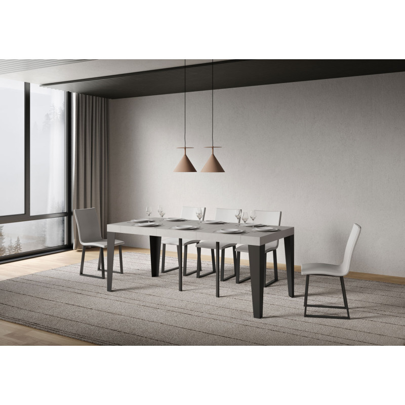 Consolle allungabile Flame Premium 90x40/196 cm antracite