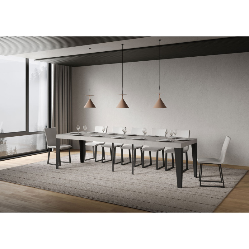 Consolle allungabile Flame Premium 90x40/196 cm antracite