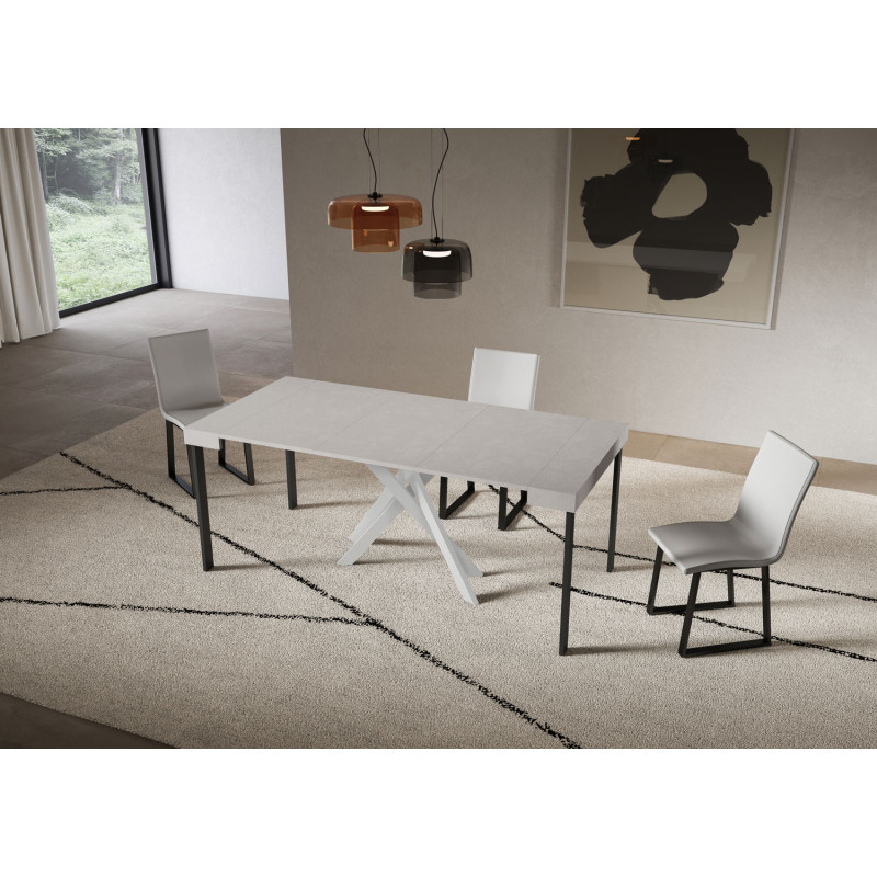 Consolle allungabile 90x40/196 cm Saki Small telaio Bianche