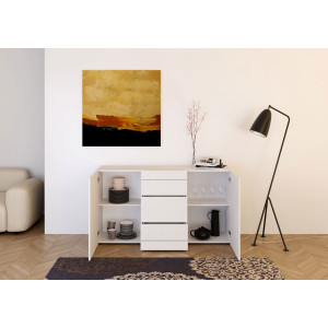Zoom Madia moderna 2 ante/3 cassetti 150x40x83,5 cm Elios