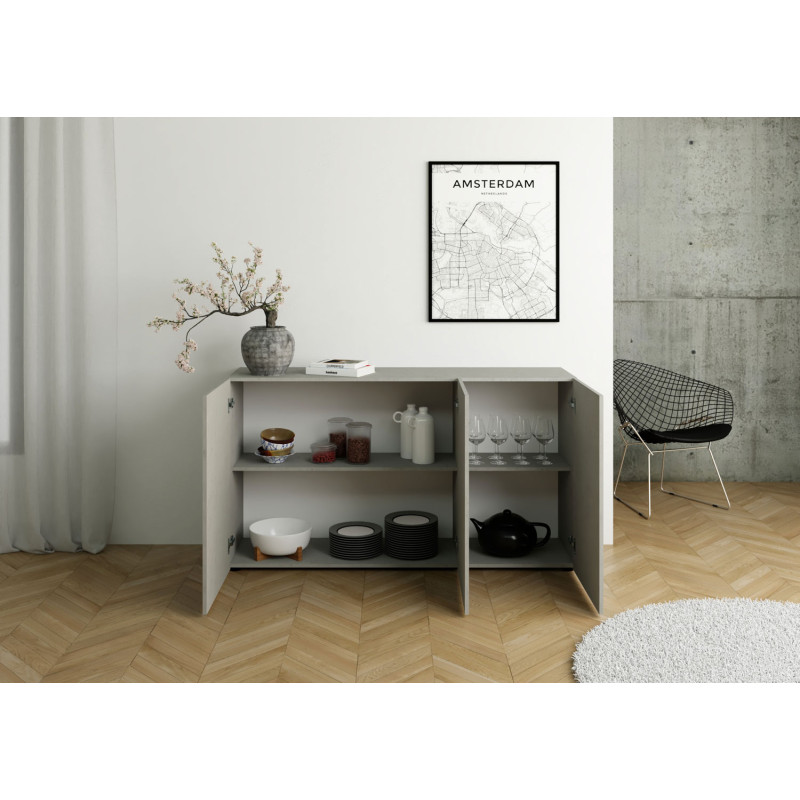 Madia moderna 3 ante 150x40x83,5 cm Elios
