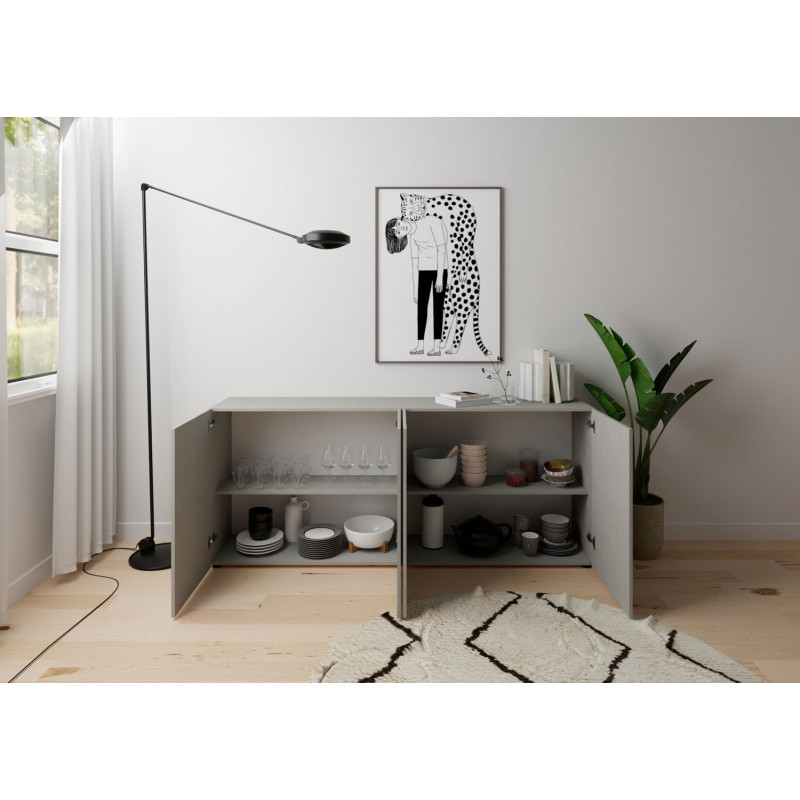 Madia moderna 4 ante 200x40x83,5 cm Elios