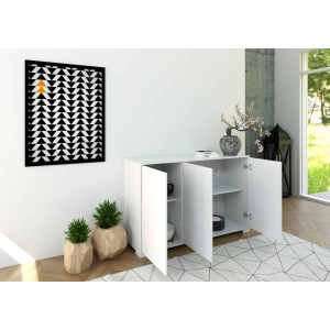 Zoom Madia moderna 3 ante 130x40x83 cm Lumina