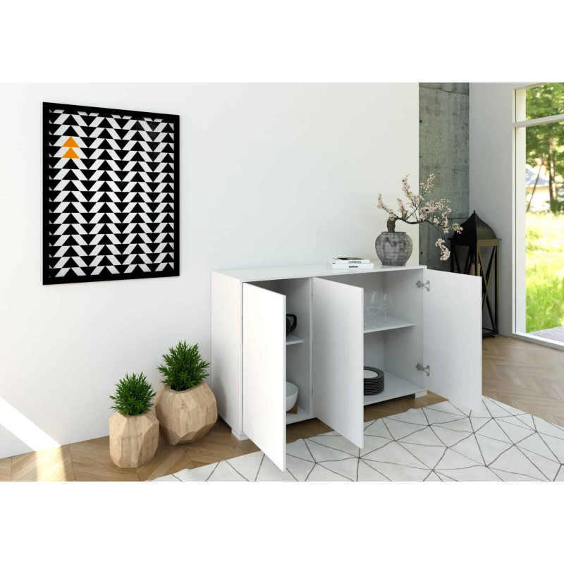 Madia moderna 3 ante 130x40x83 cm Lumina
