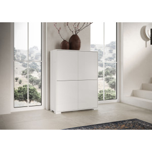 Credenza alta moderna 4 ante 90x35x120 cm Lumina