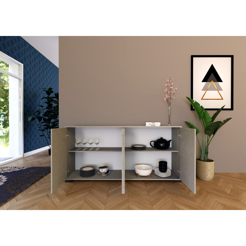 Madia moderna 4 ante 172x40x83 cm Lumina