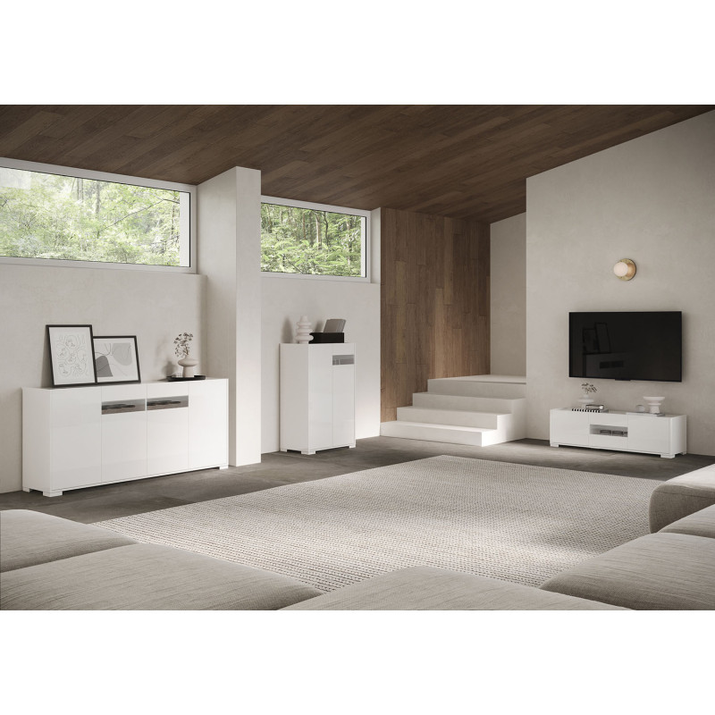 Madia moderna 3 ante 130x40x81 cm Riflesso