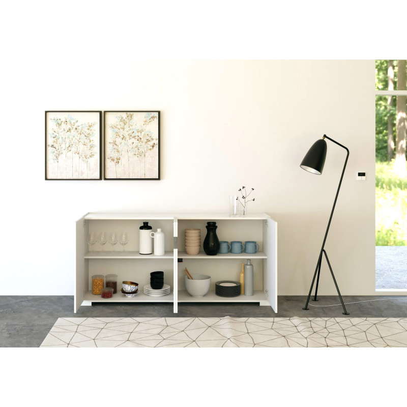 Madia moderna 4 ante 174x40x81 cm Riflesso