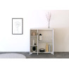 Credenza alta moderna 3 ante 100x35x110 cm Riflesso