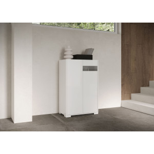 Credenza alta moderna 2 ante 70x35x110 cm Riflesso