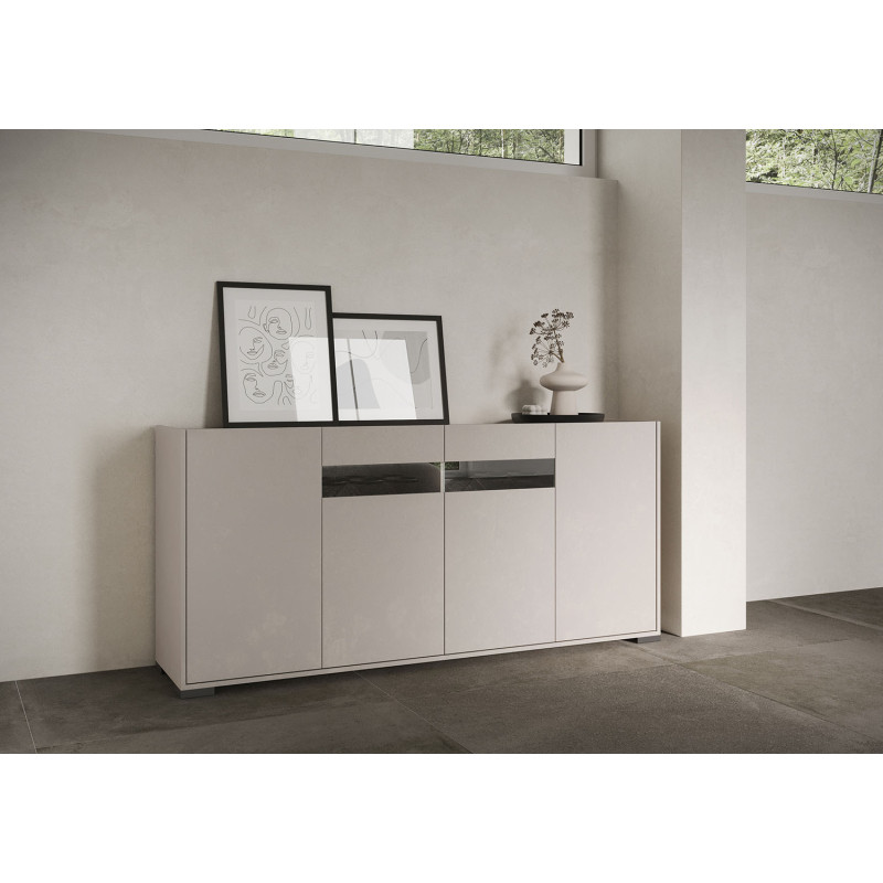 Madia moderna 4 ante 174x40x81 cm Riflesso