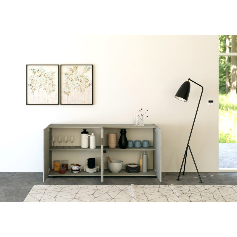 Madia moderna 4 ante 174x40x81 cm Riflesso