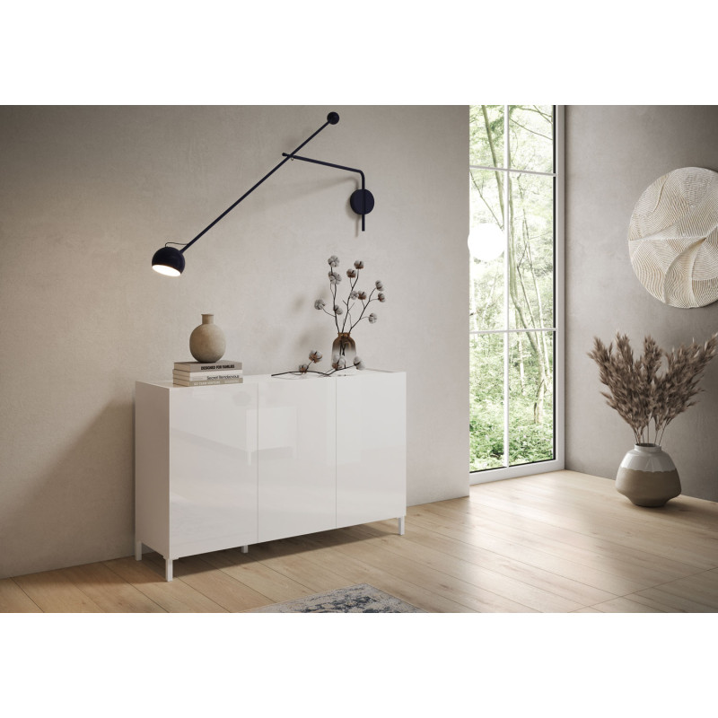 Madia moderna 3 ante 130x40x84 cm Solaria