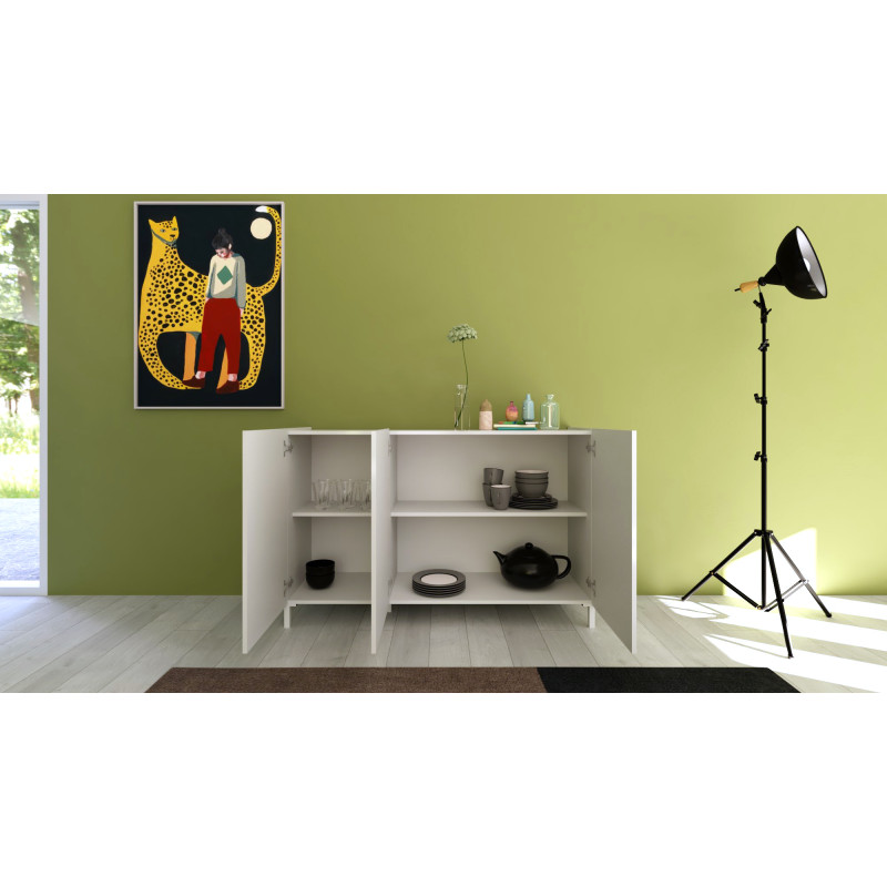 Madia moderna 3 ante 130x40x84 cm Solaria