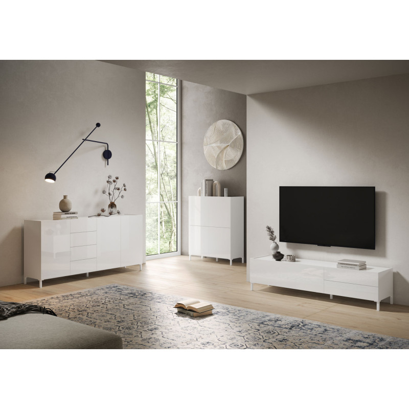 Madia moderna 3 ante 130x40x84 cm Solaria
