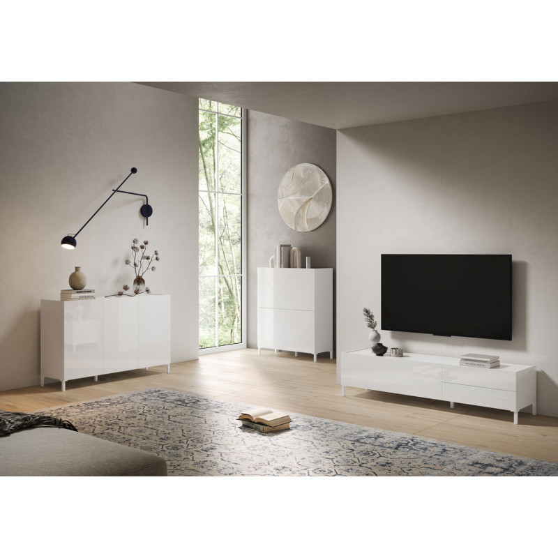 Madia moderna 3 ante 130x40x84 cm Solaria