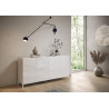 Madia moderna 3 ante/4 cassetti 174x40x84 cm Solaria