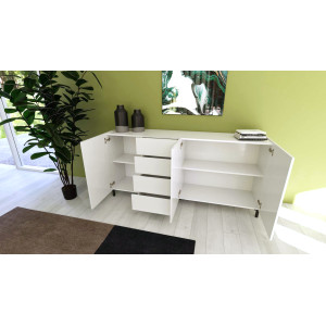 Zoom Madia moderna 3 ante/4 cassetti 174x40x84 cm Solaria