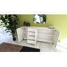 Madia moderna 3 ante/4 cassetti 174x40x84 cm Solaria