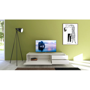 Zoom Porta TV moderno 1 ribalta/2 cassetti 160x42x40 cm Solaria