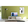 Porta TV moderno 1 ribalta/2 cassetti 160x42x40 cm Solaria