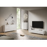 Porta TV moderno 1 ribalta/2 cassetti 160x42x40 cm Solaria