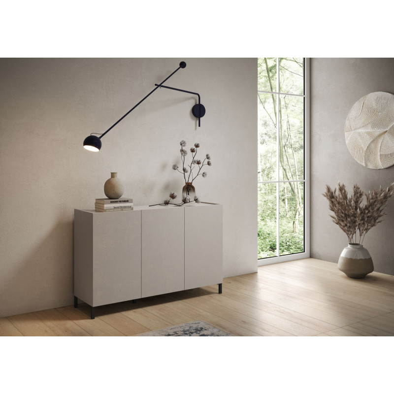 Madia moderna 3 ante 130x40x84 cm Solaria