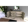 Madia moderna 3 ante/4 cassetti 174x40x84 cm Solaria
