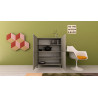 Credenza alta moderna 4 ante 90x35x110 cm Solaria