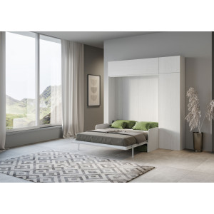 Zoom Letto matrimoniale a scomparsa 160 Kentaro con divano e mobili , verde