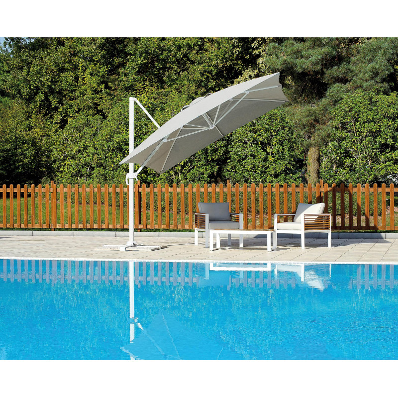 Ombrellone quadrato Moia 3x3 mt palo laterale robusto e moderno