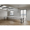 Tavolo allungabile 120/380x90 cm Tecno telaio Antracite