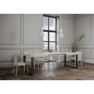 Zoom Tavolo allungabile 200/460x90 cm Tecno telaio Antracite