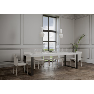 Zoom Tavolo allungabile 200/304x90 cm Tecno Premium telaio Antracite