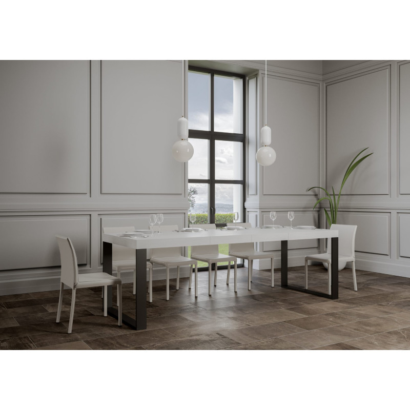 Tavolo allungabile 200/304x90 cm Tecno Premium telaio Antracite