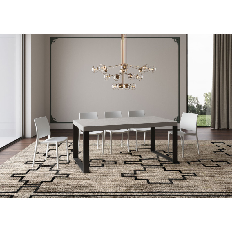 Tavolo allungabile 200/304x90 cm Tecno Premium telaio Antracite