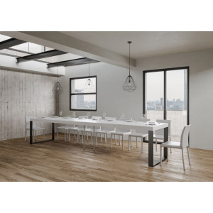 Zoom Tavolo allungabile 140/400x90 cm Tecno Premium telaio Antracite