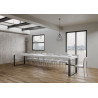 Tavolo allungabile 140/400x90 cm Tecno Premium telaio Antracite