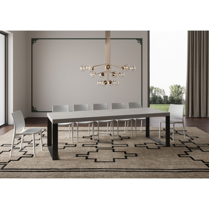 Tavolo allungabile 200/460x90 cm Tecno Premium telaio Antracite