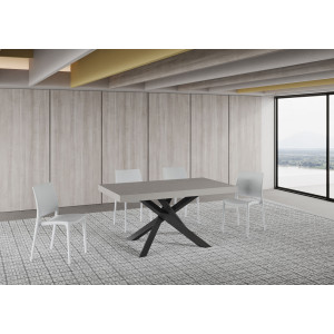 Tavolo allungabile 160/264x90 cm Volantis telaio Antracite