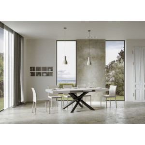 Zoom Tavolo allungabile 120/380x90 cm Volantis telaio Antracite