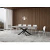 Tavolo allungabile 120/380x90 cm Volantis telaio Antracite